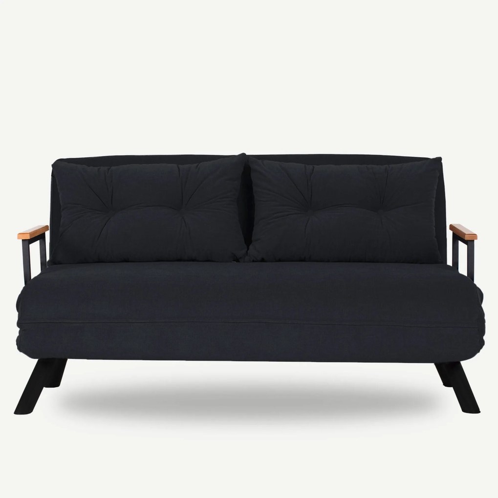 Sofá Cama "Versa" – Preto – 175x133 cm – Design Moderno e Versátil