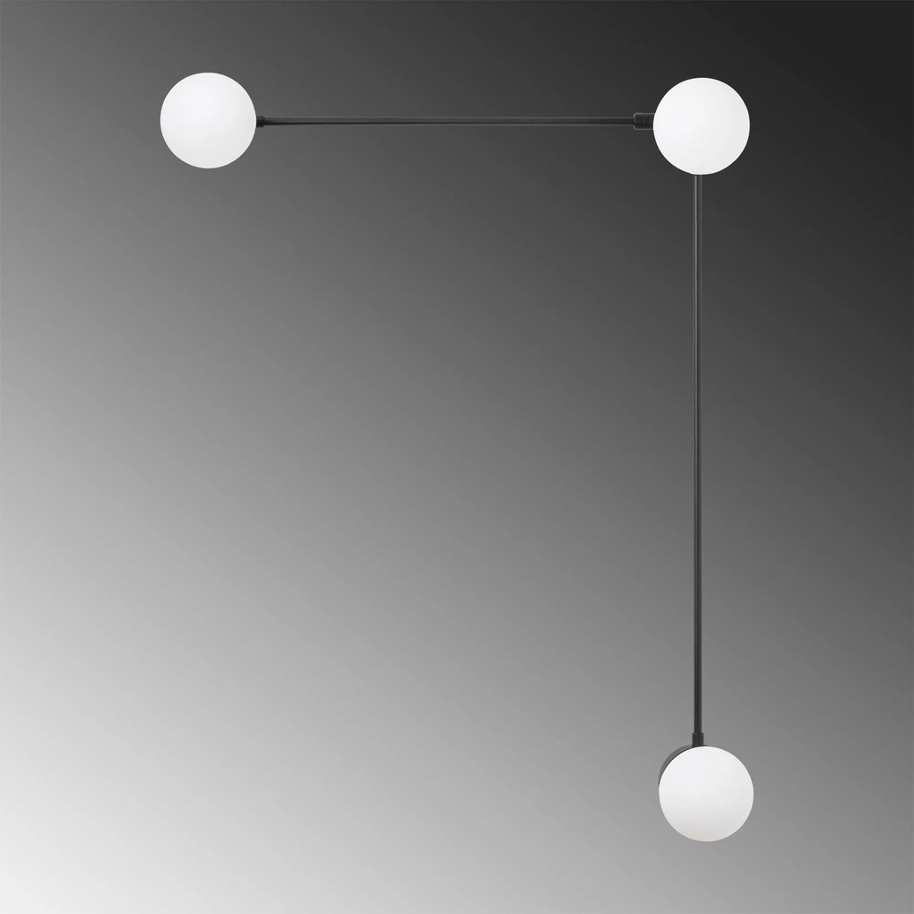 Aplique de Parede Domino – Preto e Creme – 60 x 16 x 78 cm