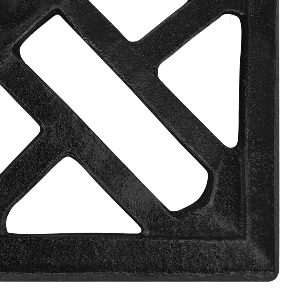 Base para guarda-sol ferro fundido 44x44x31 cm preto