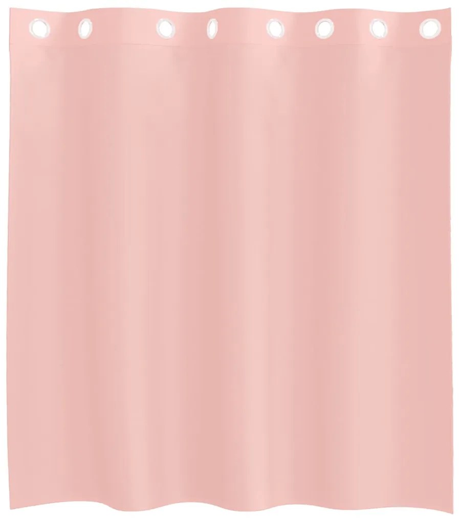 Cortinas de voile com ilhós 2 pcs rosa 140x140 cm