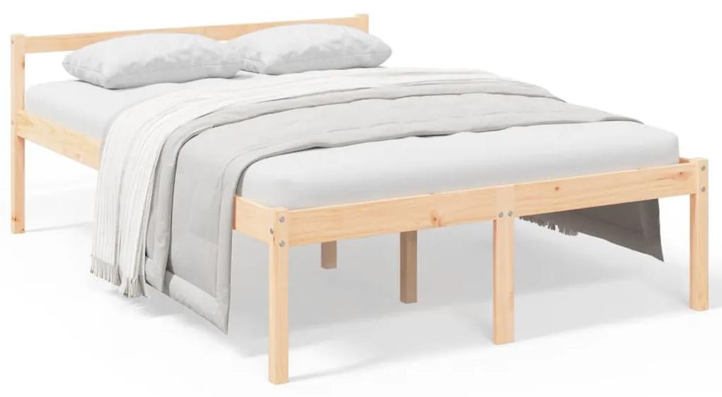 Estrutura de cama casal 135x190 cm pinho maciço