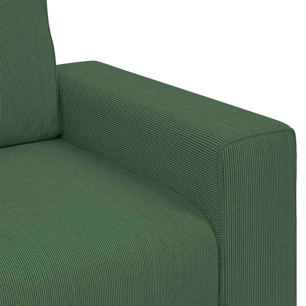 Sofá-luvas 140 cm tecido corduroy verde escuro