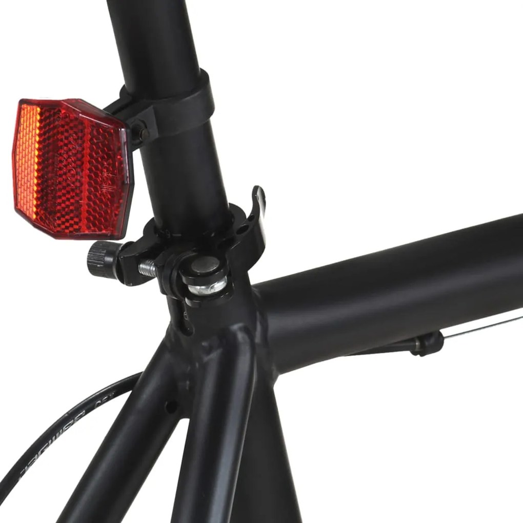 Bicicleta de mudanças fixas 700c 51 cm preto