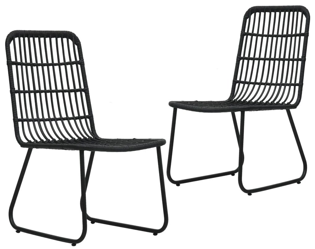 3 pcs conjunto de jantar para exterior vime PE e vidro