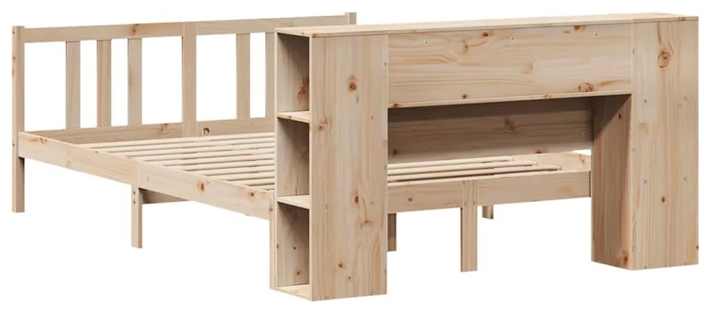 Cama com estante sem colchão 120x200 cm pinho maciço