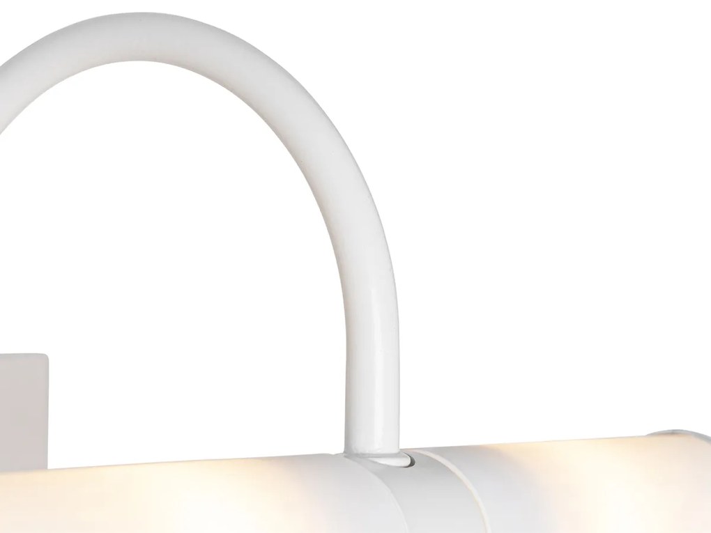 Candeeiro de parede de casa de banho clássico branco IP44 2 luzes - arco de banho Moderno