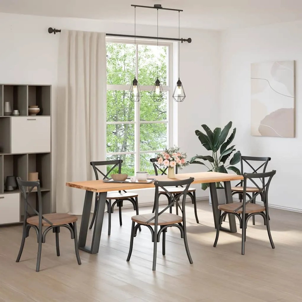 Pés de mesa de console em forma de U, 2 peças, antracite, 28x(72-73) c