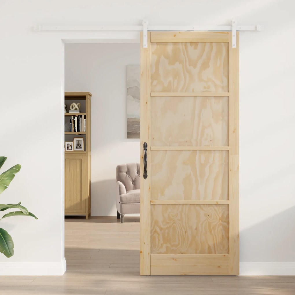 Porta Deslizante vidaXL com Conjunto de Ferramentas 86x211 cm Madeira
