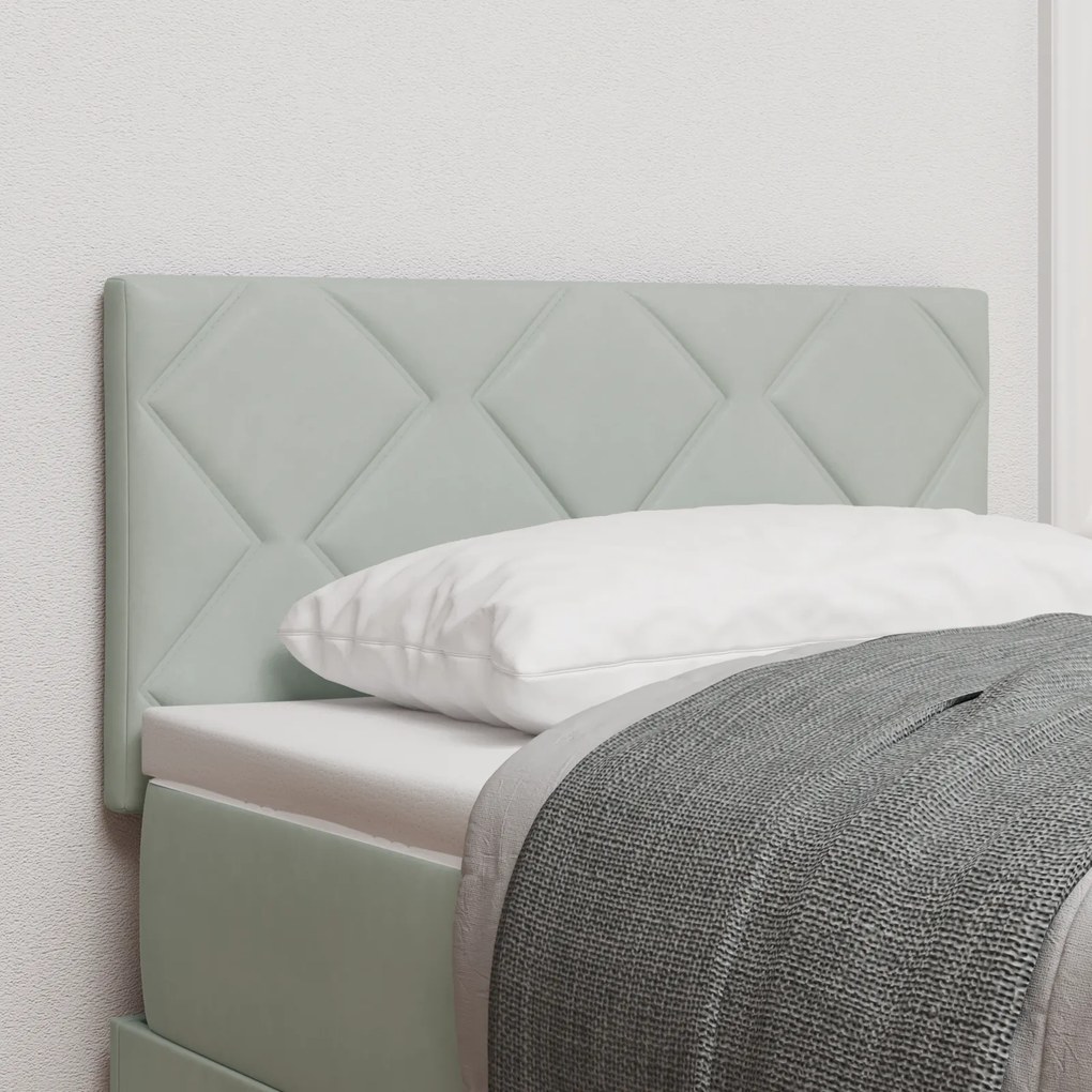 vidaXL Cabeceira Cinza Claro com Design de Diamante da – 80cm de Veludo