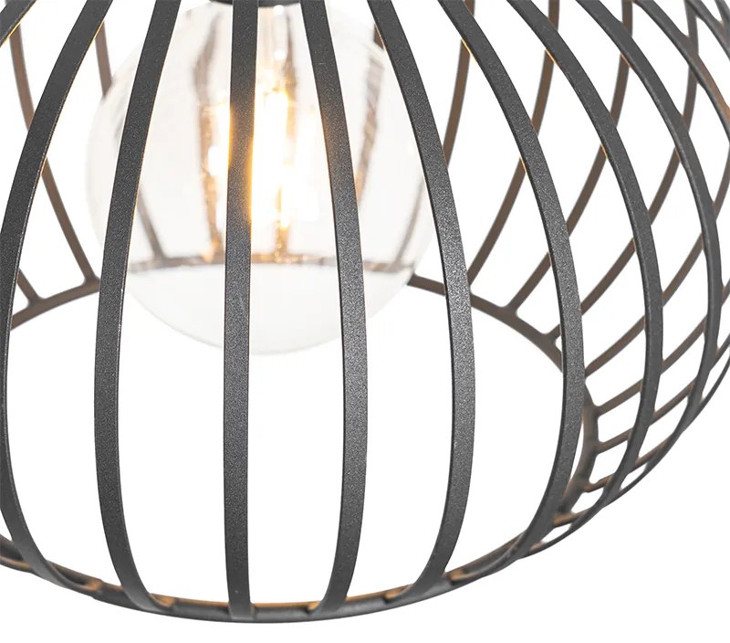 Candeeiro de suspensão moderno preto 3 luzes - Saffira