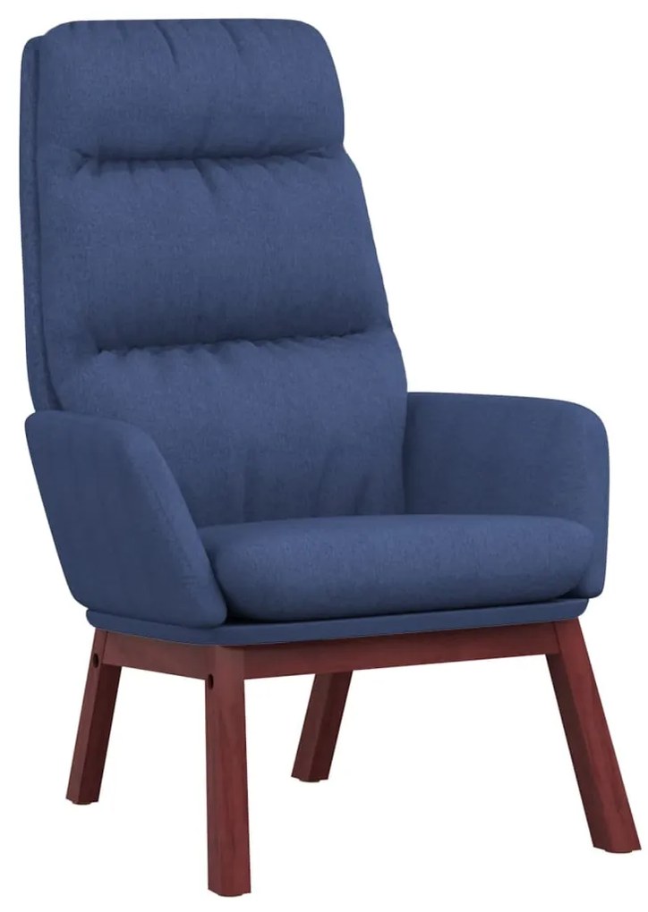 Cadeira de descanso com banco tecido azul