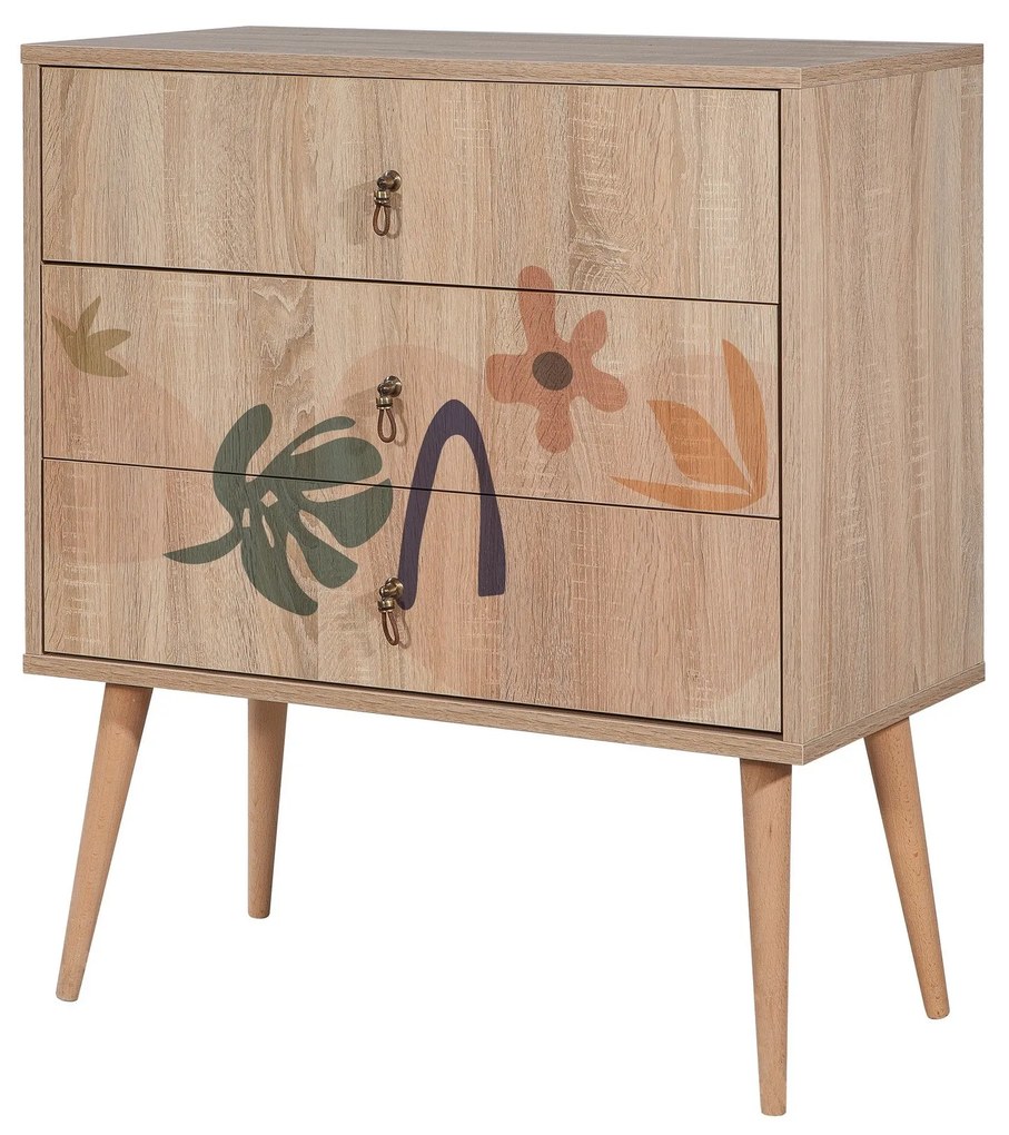 Cômoda City Trio – Multicolor – 80x89x40 cm