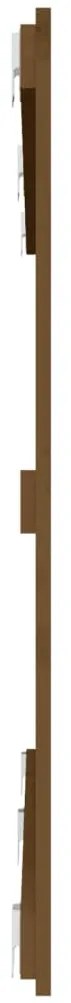Cabeceira de parede 159,5x3x90 cm pinho maciço castanho-mel
