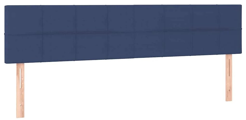 Cama boxspring com colchão 120x190 cm tecido azul