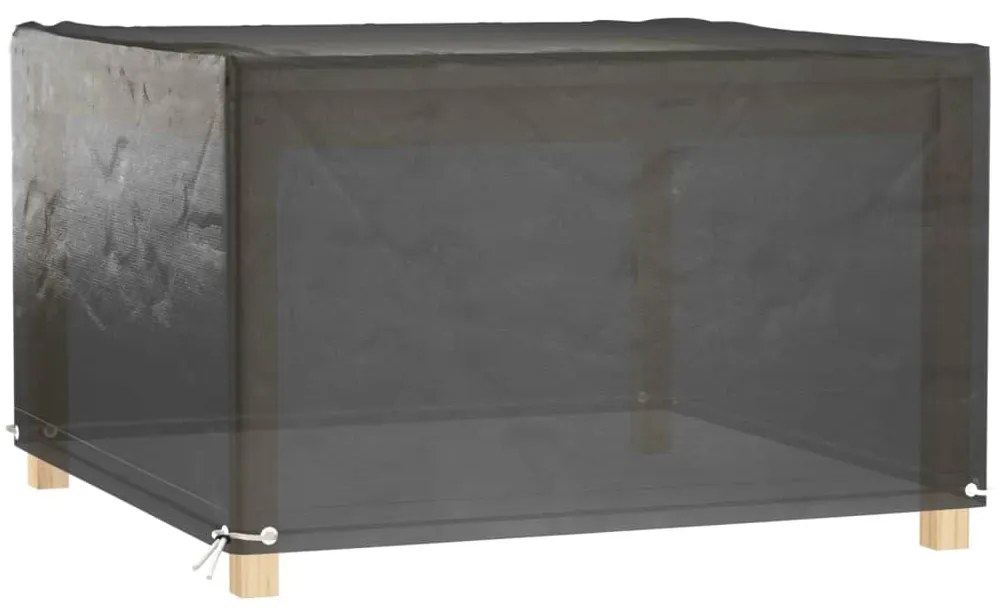Capas p/ mobília de jardim 2 pcs 8 ilhós 132x132x80 cm quadrado
