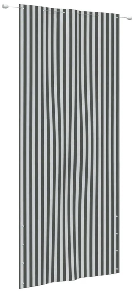 vidaXL Tela de varanda 120x240 cm tecido Oxford antracite e branco