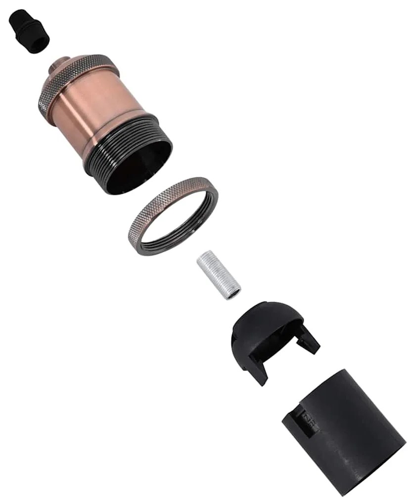 Casquilhos de lâmpadas 2 pcs Bronze vermelho E27