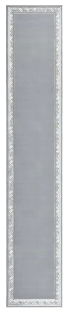 vidaXL Passadeira 60x350 cm polipropileno cinzento com padrão
