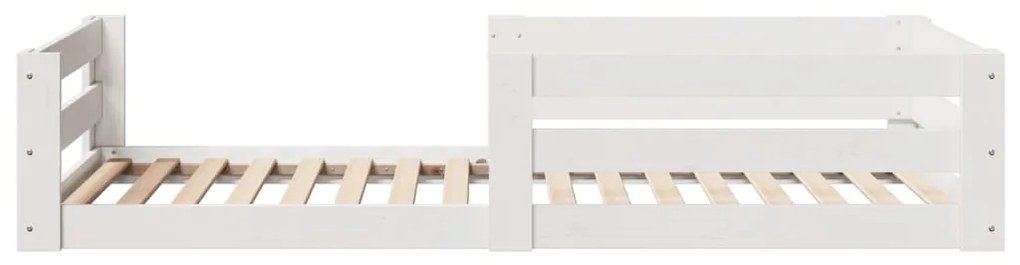 Cama sem colchão 75x190 cm madeira de pinho maciça branco