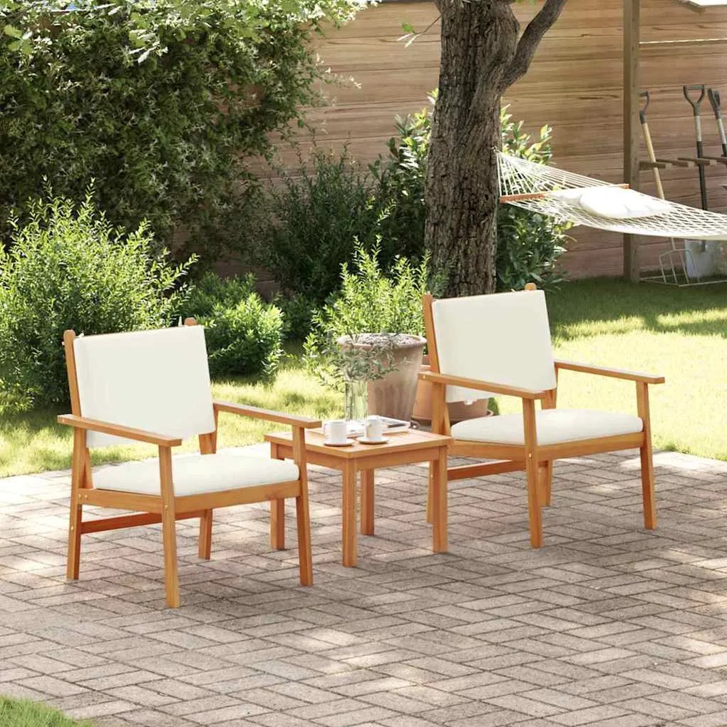 Cadeiras de Jardim vidaXL 2 pcs com Almofadas em Madeira Sólida de Acá
