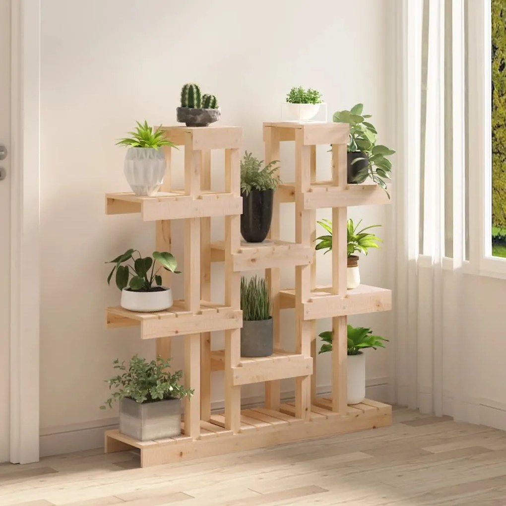 Suporte para plantas 104,5x25x109,5 cm pinho maciço