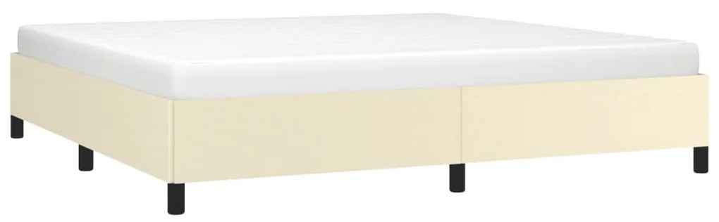 Estrutura de Cama Salu em Couro Artificial Creme - 200x200 cm - Design