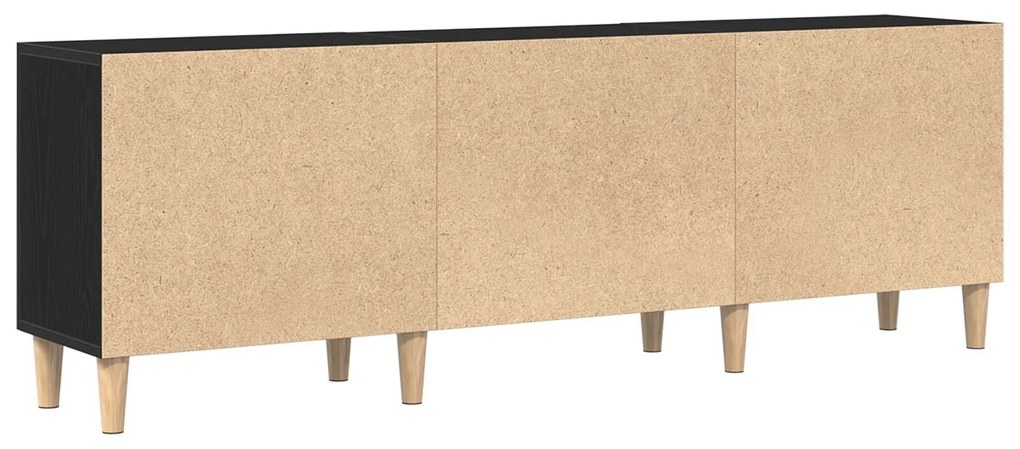 Suporte para TV vidaXL - Carvalho Preto, 150x30x50 cm, Feito de Madeir