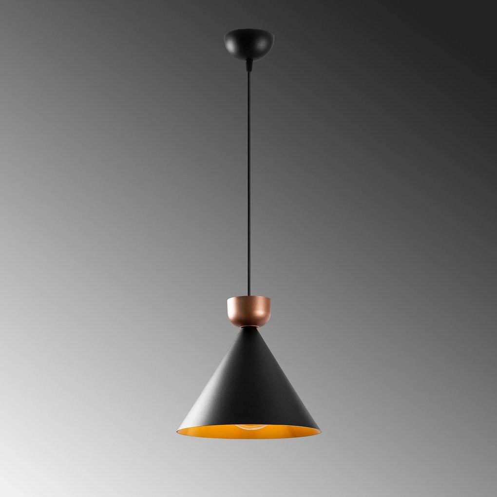 Candeeiro Chandelier Dodo – Preto Cobre – 29 x 29 cm