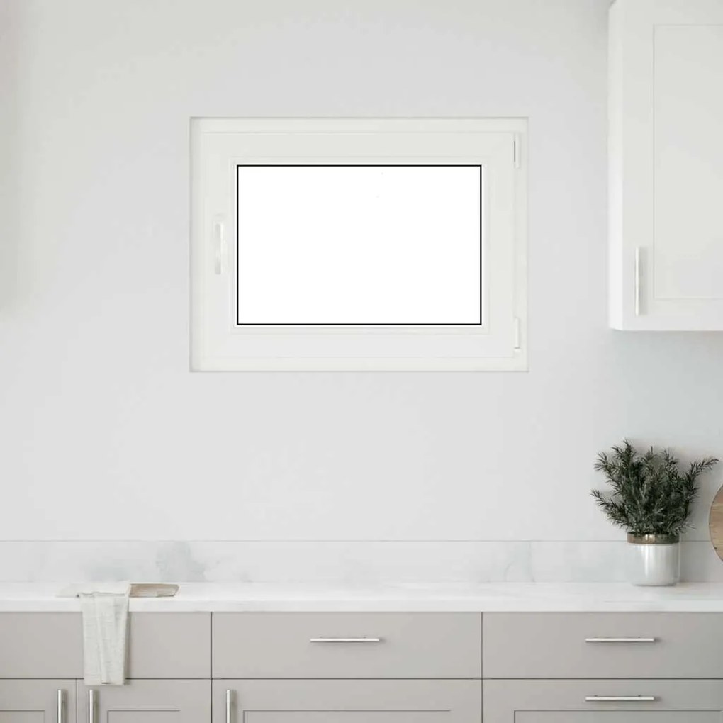 vidaXL Janela de porão "RISOR" 80x60 cm oscilobatente DIN direita antracite