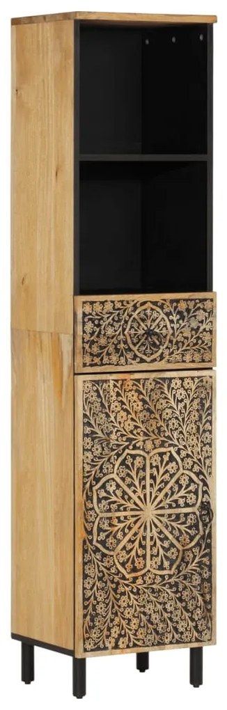 Armário de casa de banho 38x33x160 cm mangueira maciça