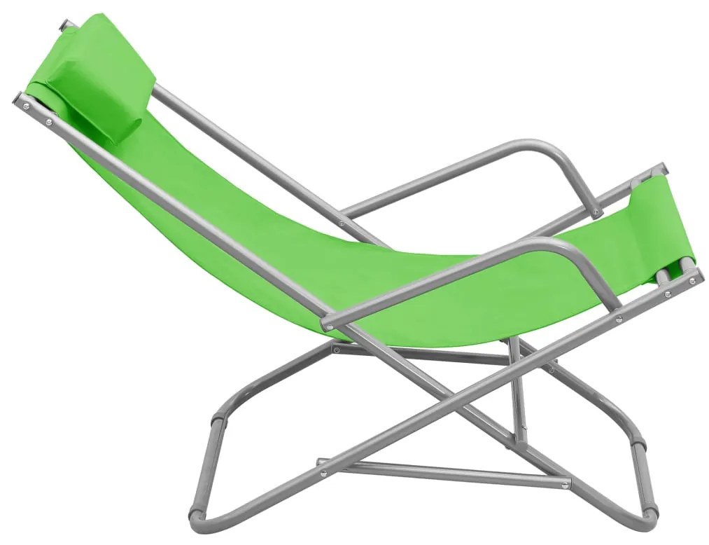 Cadeiras de baloiço 2 pcs aço verde