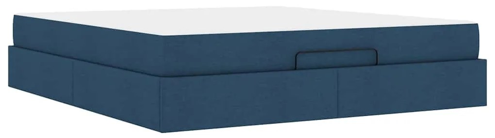 Estrutura da Cama Outros com armazenamento Azul 180 x 200 cm tecido