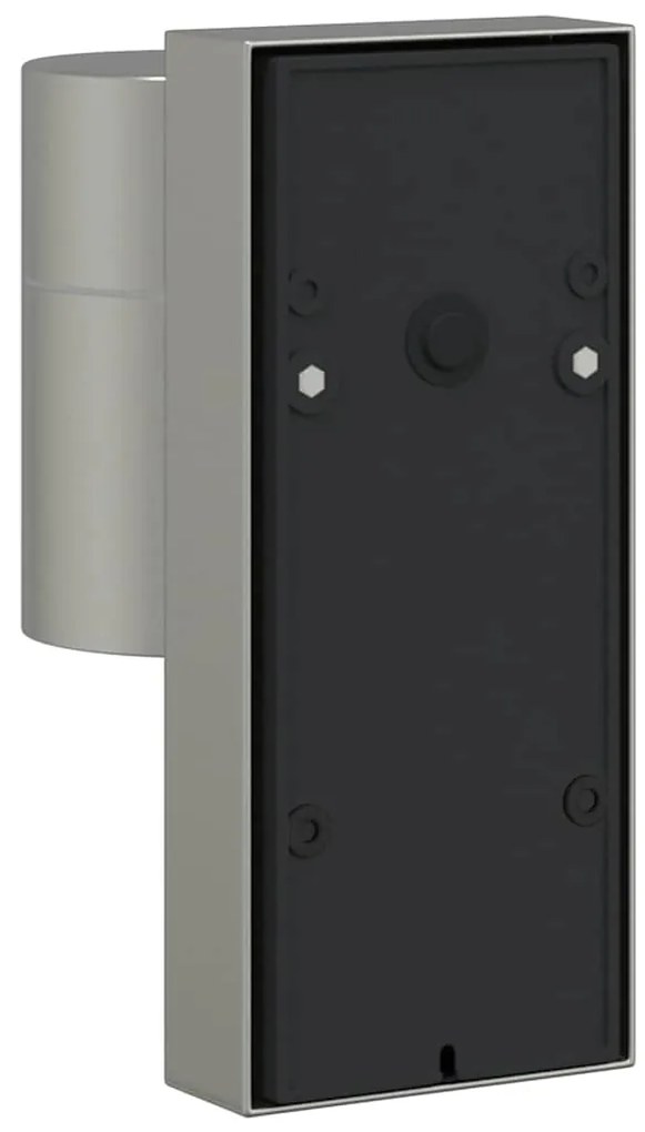 Luzes de Parede Externas com Sensor 2 pcs Prateado Aço Inoxidável IP44
