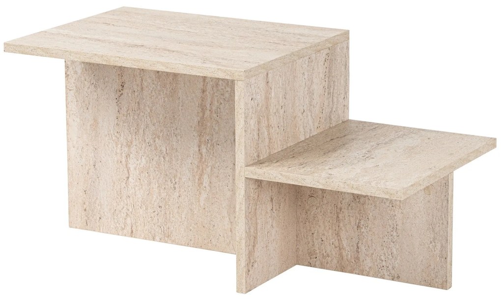 Mesa de Centro "Harmony" – Travertine, 90x45x40 cm, Design Rústico Mod