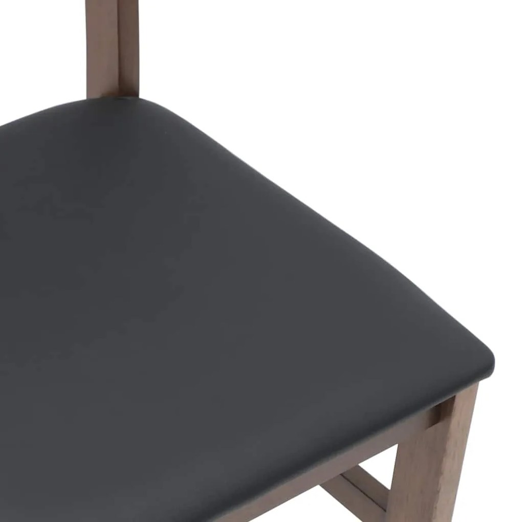 Cadeiras de jantar com almofadões 2 pcs madeira maciça castanho