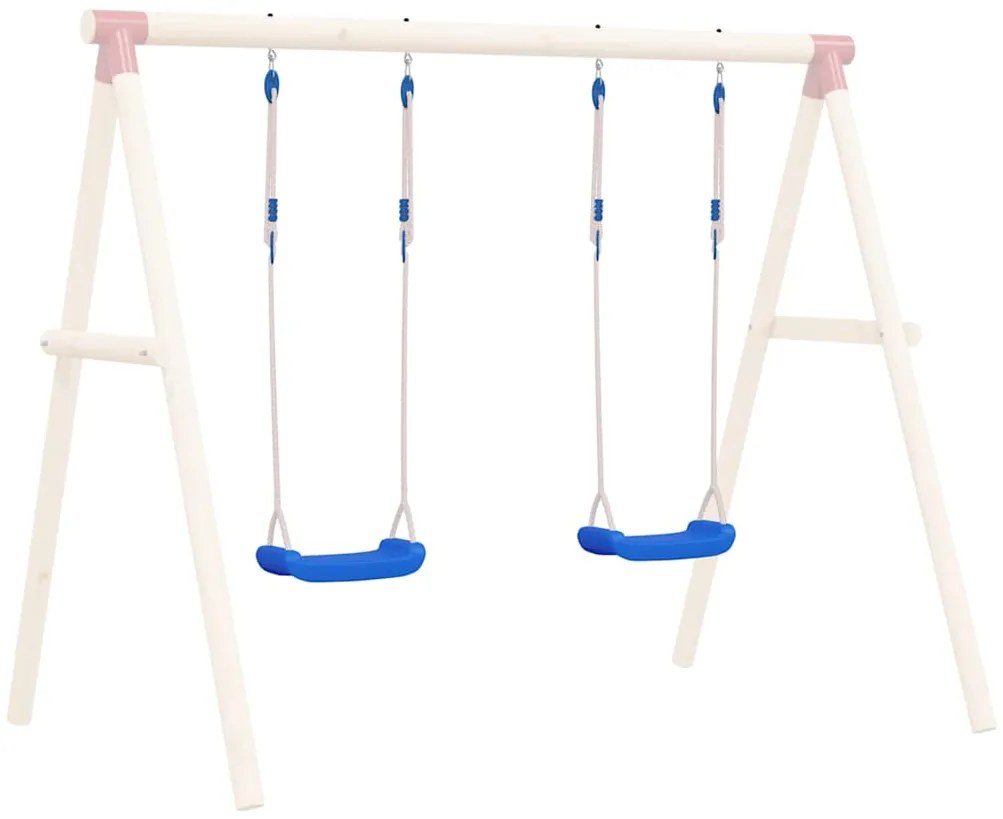 Assentos de baloiço com cordas 2 pcs 37x15 cm polietileno azul