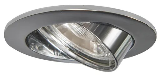 Foco embutido inteligente aço inclinável incluindo Wifi GU10 - Edu