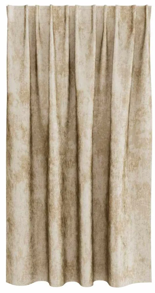 Cortinas de Veludo 2 peças com Ilhós Creme 140x140 cm