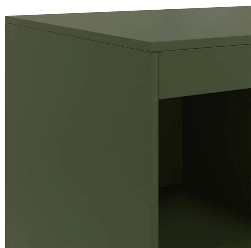 Aparador alto 67x39x95 cm aço verde azeitona