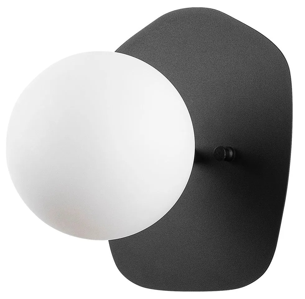 Candeeiro de Parede Well – Preto e Creme – 20 x 25 x 25 cm