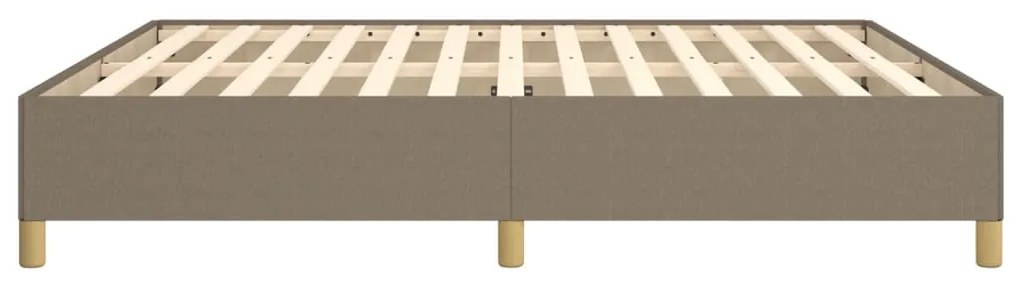 Cama sem colchão 180x200 cm tecido castanho-acinzentado