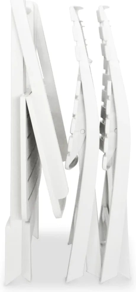 Conjunto bistrô para jardim 3 pcs plástico branco