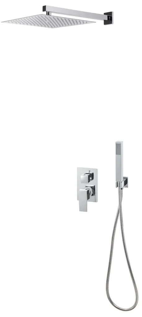 147720 vidaXL Sistema de duche em aço inoxidável 201 prateado