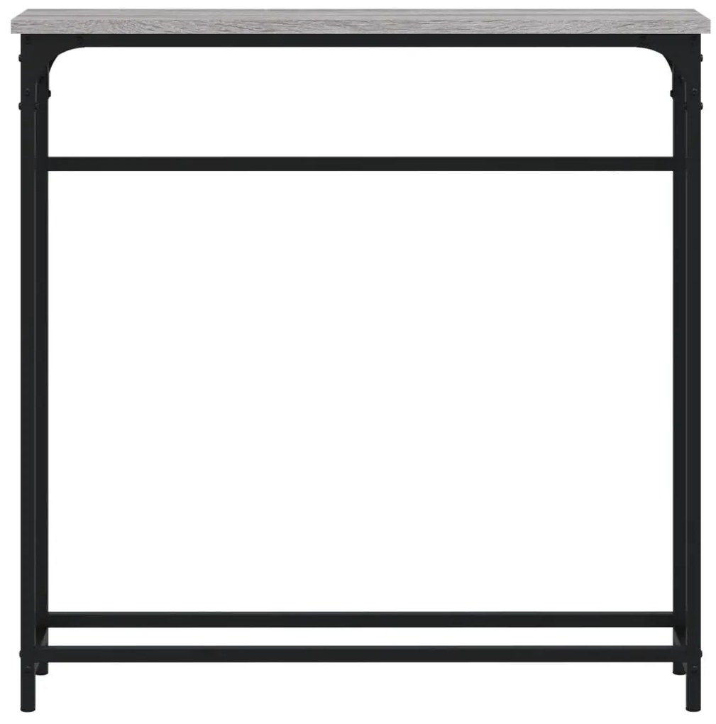 Mesa consola 75x19,5x75 cm derivados de madeira cinzento sonoma