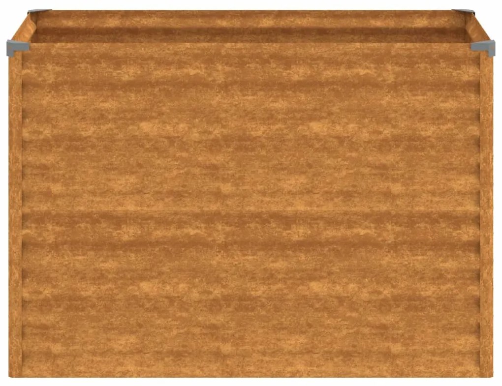Canteiro elevado de jardim 100x50x69 cm aço corten