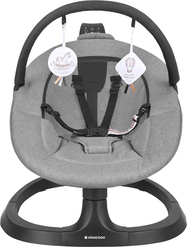 Cadeira Balanço elétrica para bebés Zazu Cinza