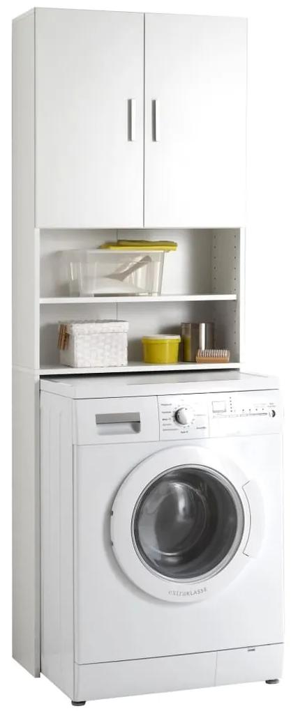 428769 FMD Armário para máquina de lavar roupa c/ arrumação branco