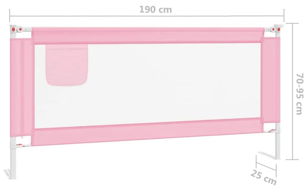 Barra de segurança p/ cama infantil tecido 190x25 cm rosa