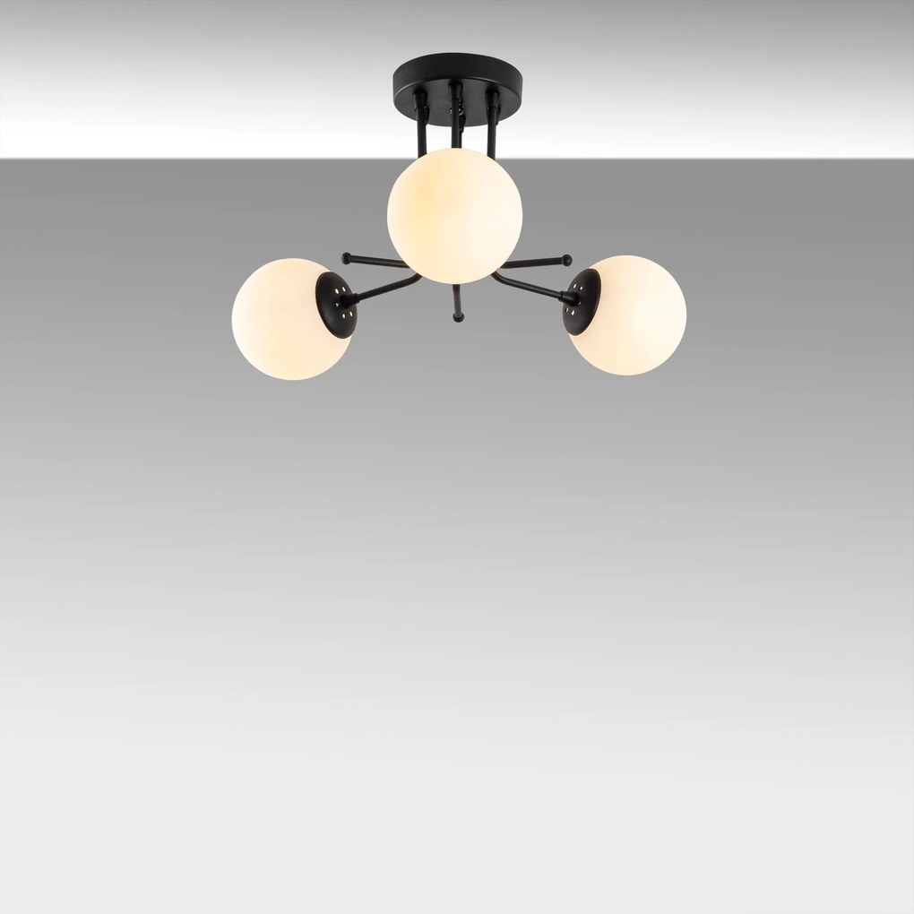 Candeeiro de Teto Daisy – Preto – Diâmetro 48 cm