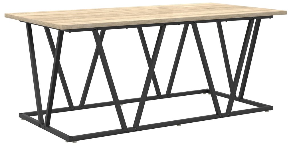 Mesa de Centro Carvalho Sonoma 100x50x40 cm Feita de Madeira Engenheir